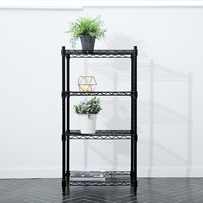 네오플램 모드니 프리미엄 블랙 메탈렉 선반 450-4단